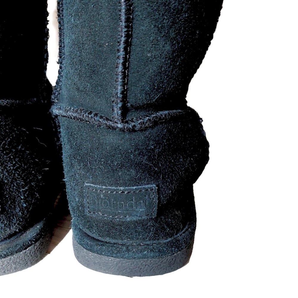 Bjorndal Black Suede 'Zoe' Shearling Lined Mid-Calf Boots Size:6M Like NEW! - Picture 7 of 8